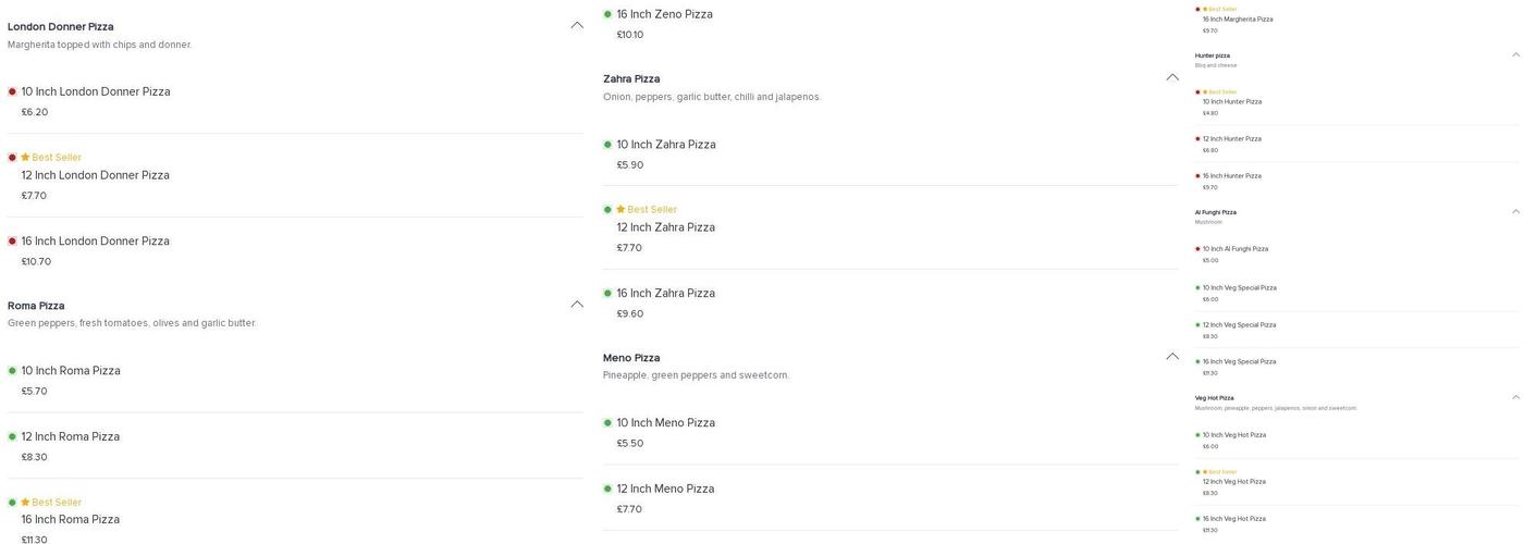 Siciliano's Express Menu