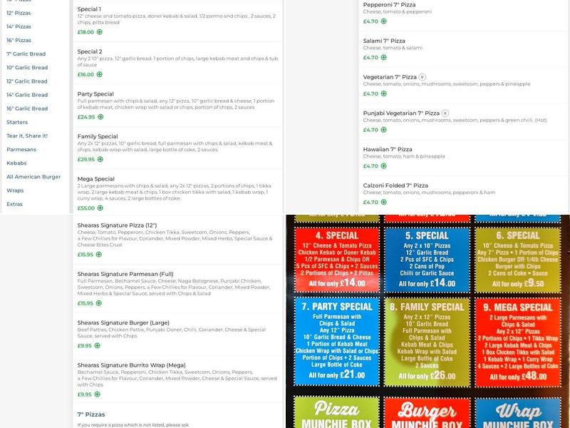 New Shearas Fast Food & Tandoori ️ Menu