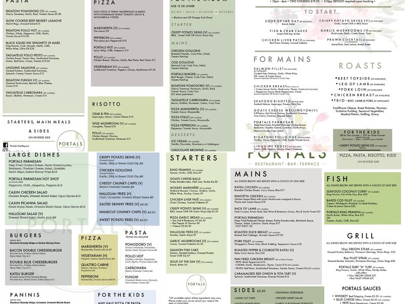 Portals Place Menu