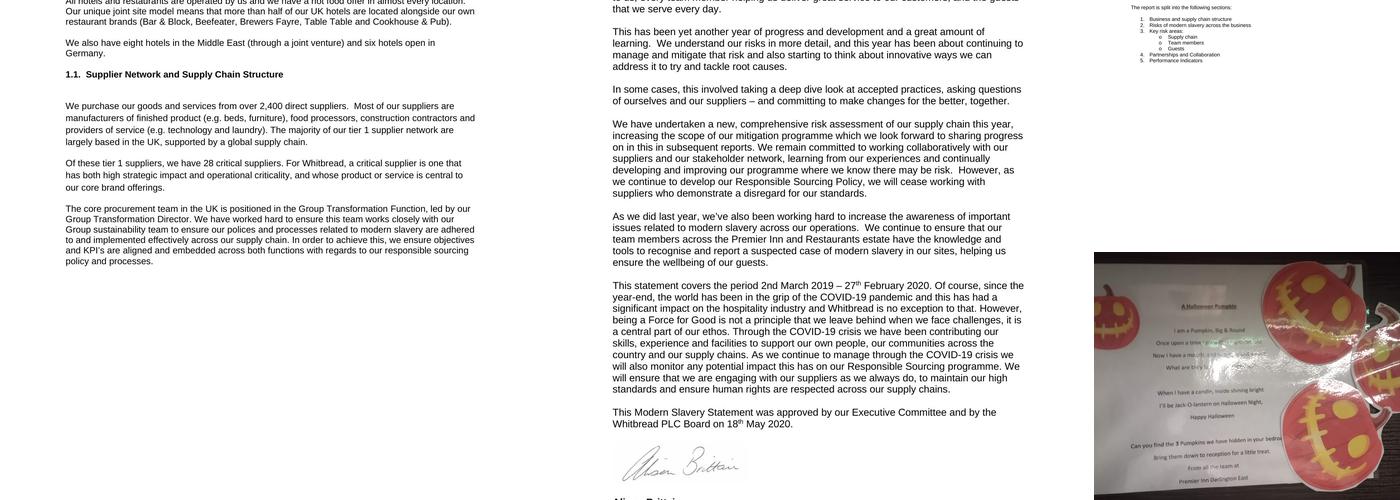 Premier Inn Darlington East (Morton Park) hotel Menu