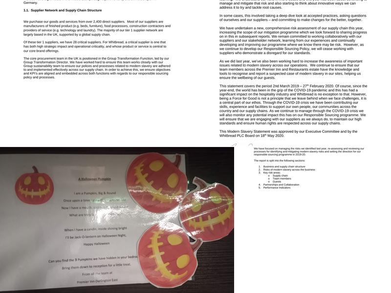 Premier Inn Darlington East (Morton Park) hotel Menu