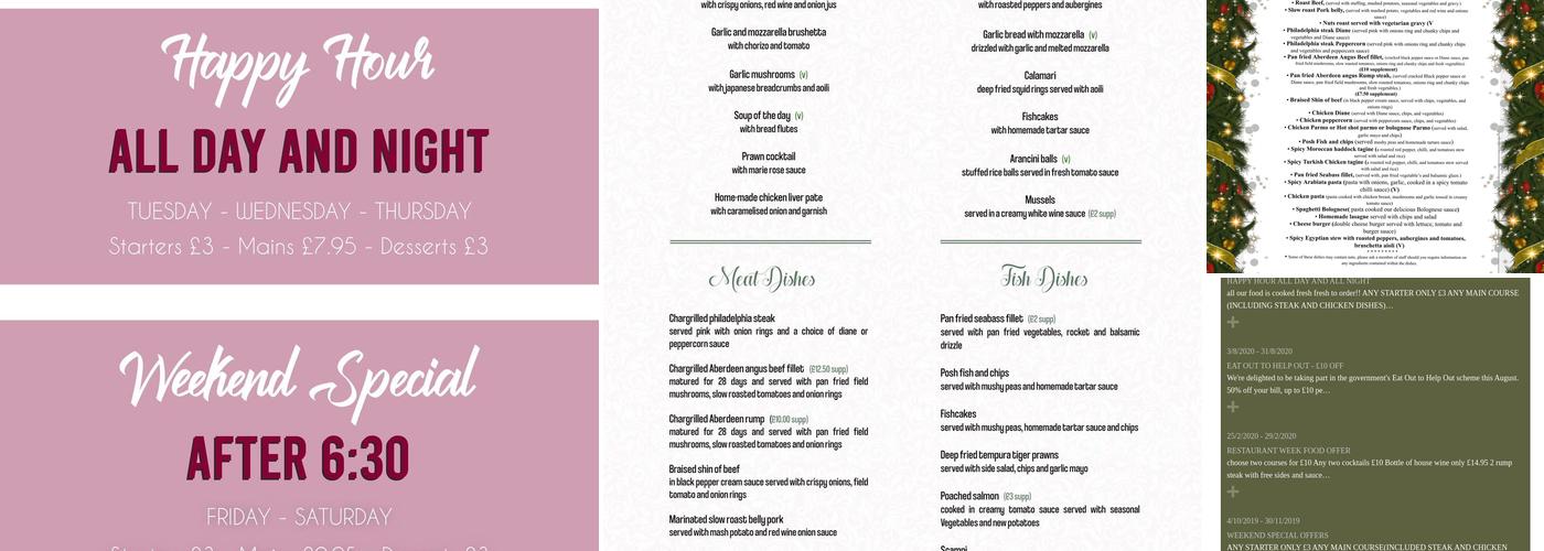 Oven Restaurant Menu