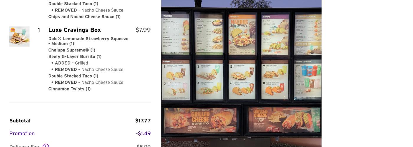 Taco Bell Menu