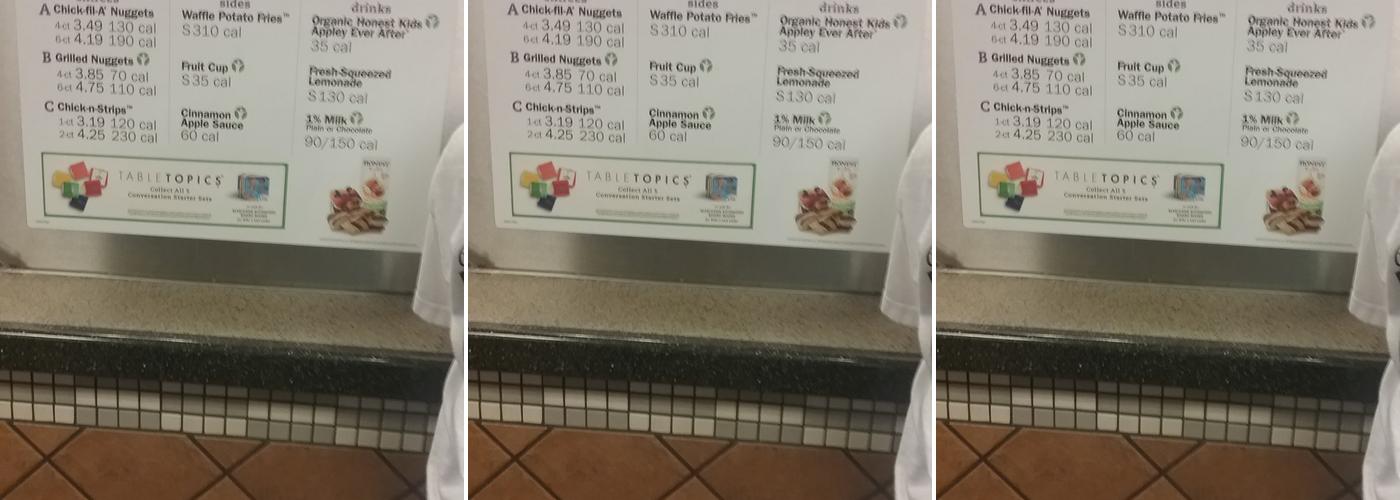 Chick-fil-A Menu