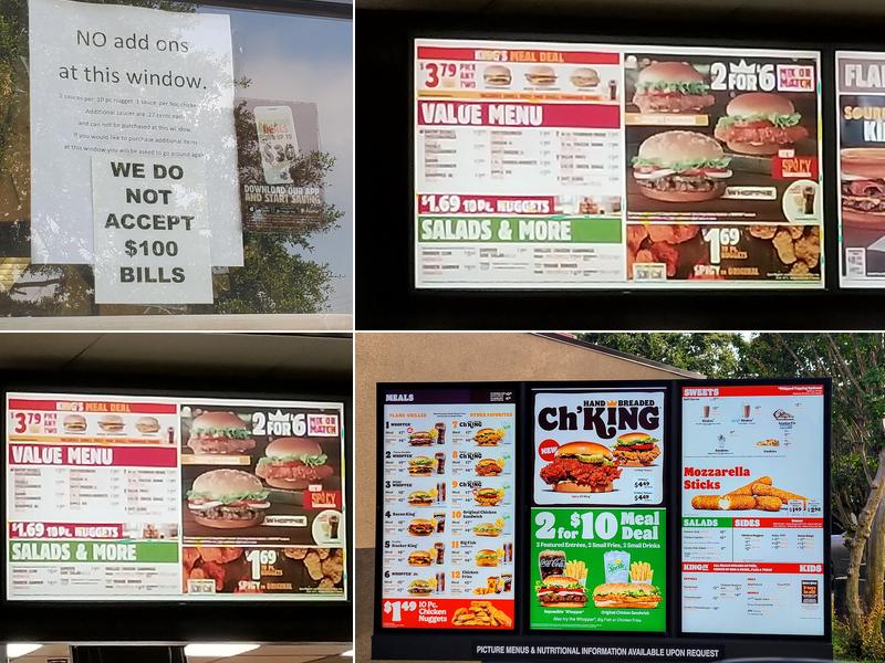 Burger King Menu