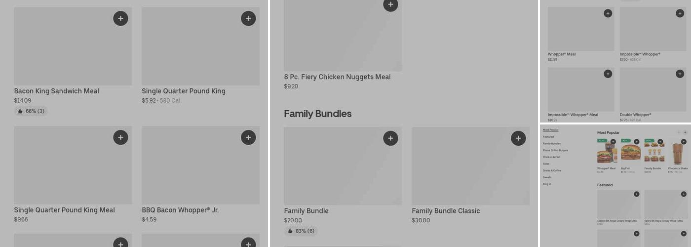 Burger King Menu