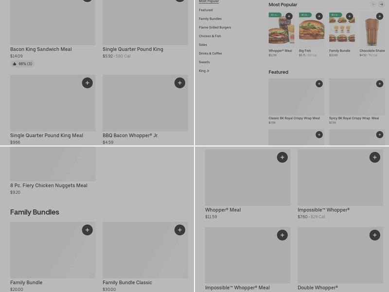 Burger King Menu