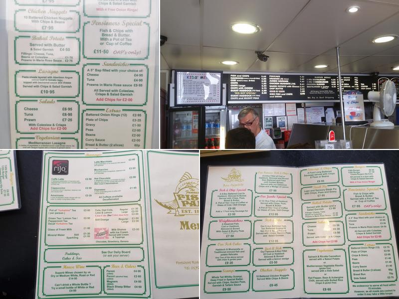 The Famous Fish Pan Menu