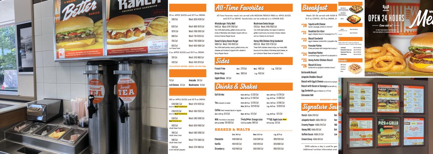 Whataburger Menu