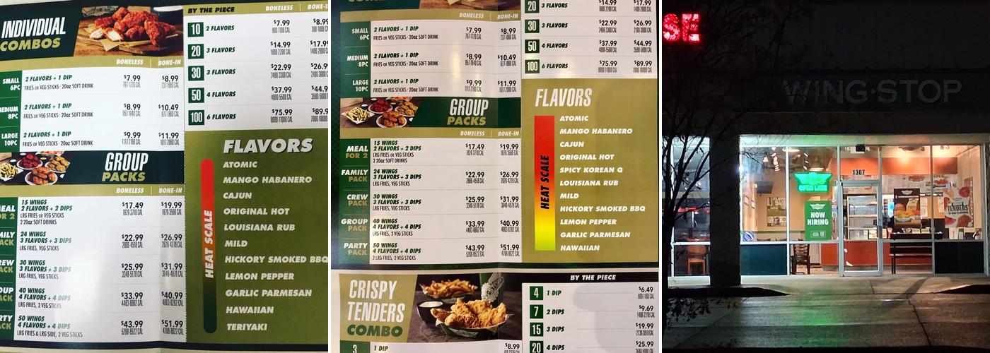 Wingstop Menu