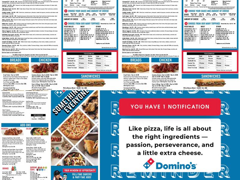 Domino's Pizza Menu
