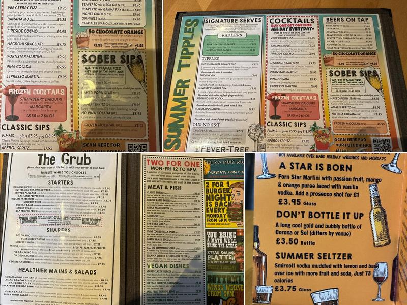 So Bar And Eats Menu