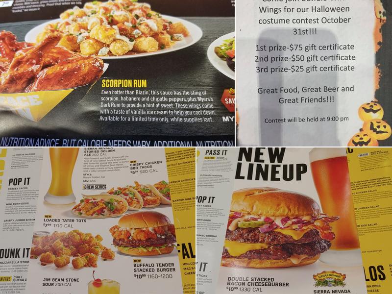 Buffalo Wild Wings Menu