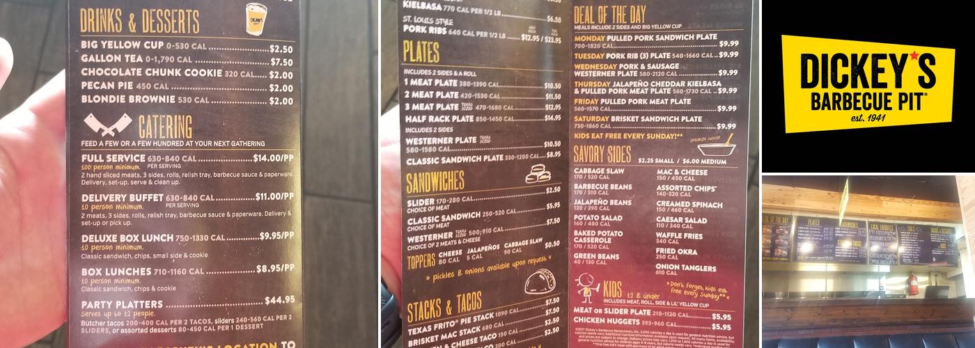 Dickey's Barbecue Pit Menu