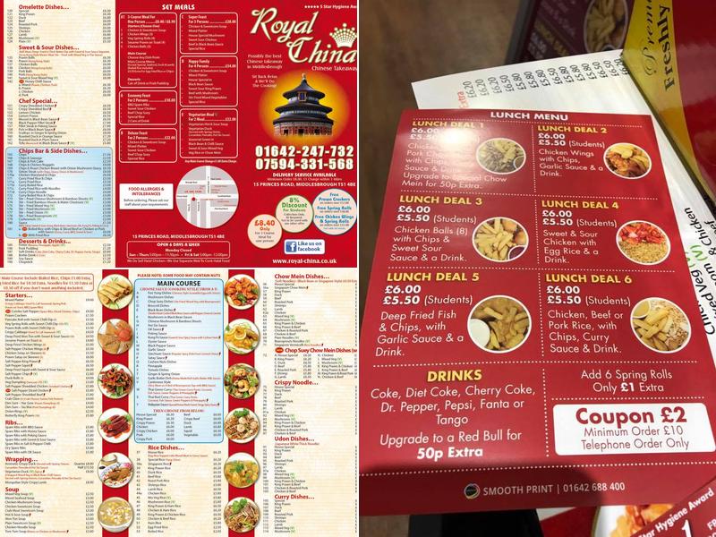 Royal China Menu