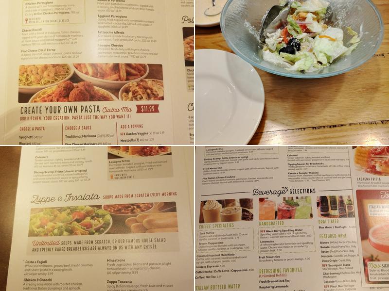 Olive Garden Italian Restaurant Menu