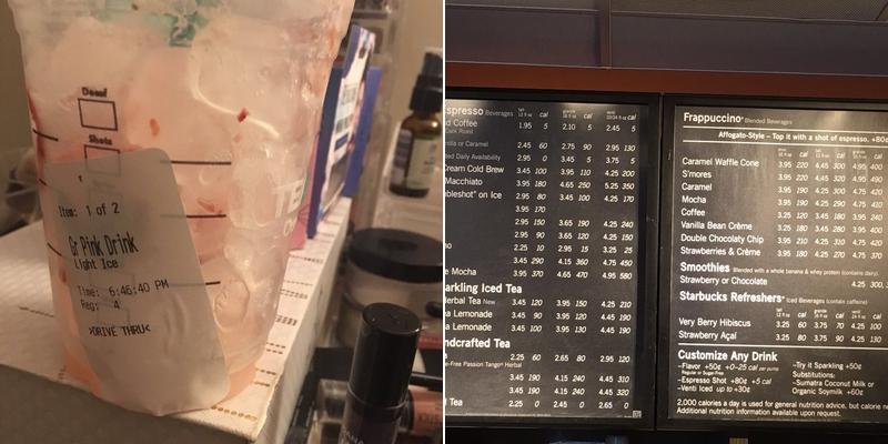 Starbucks Coffee Company Menu