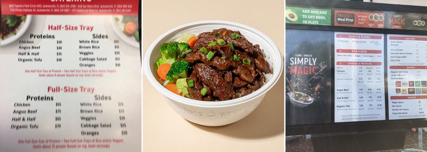 Flame Broiler Menu