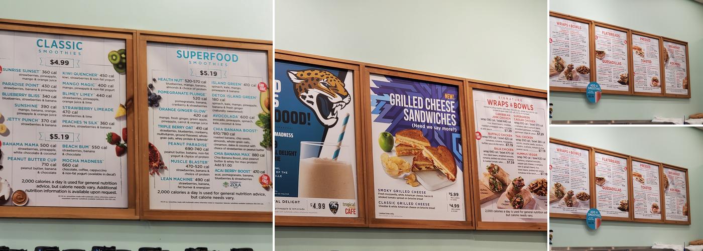 Tropical Smoothie Cafe Menu