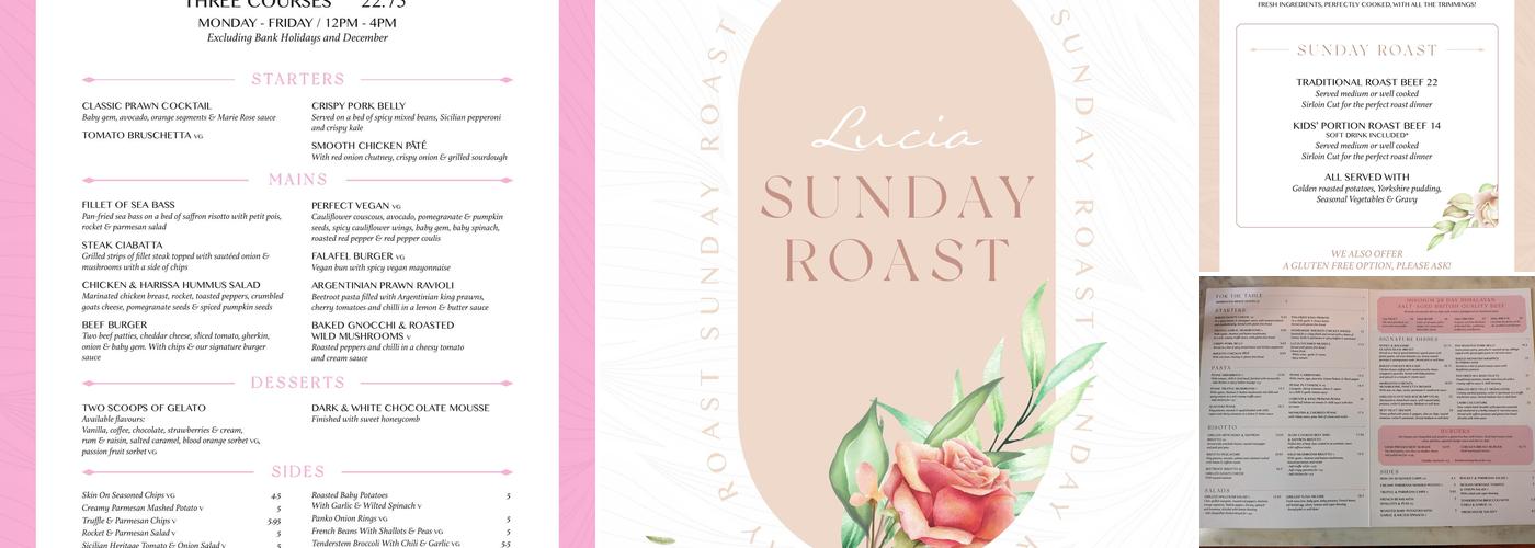 Lucia Restaurant Menu