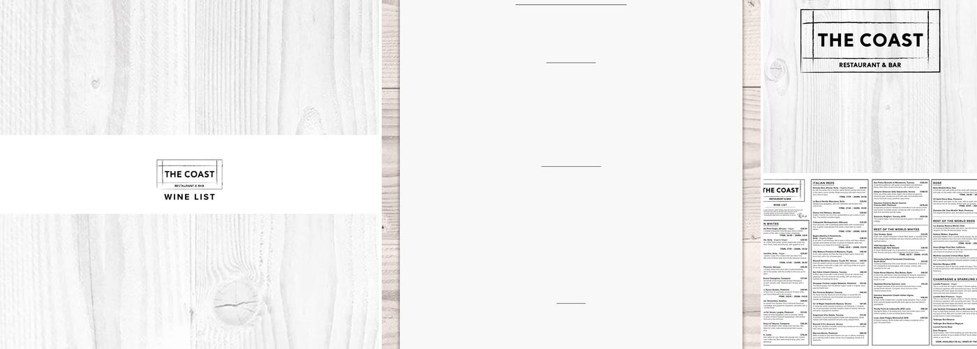 The Coast Menu
