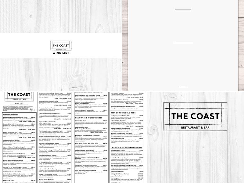 The Coast Menu