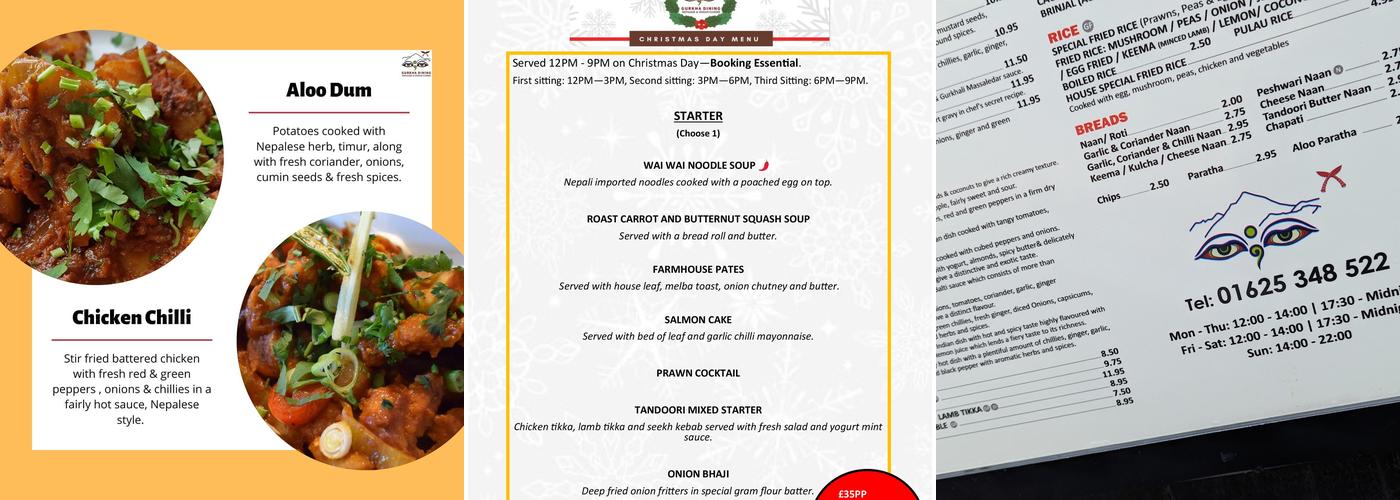 Gurkha Dining Menu