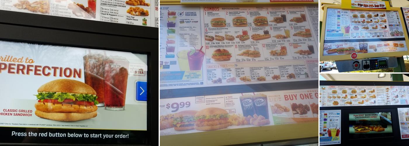 Sonic Drive-In Menu