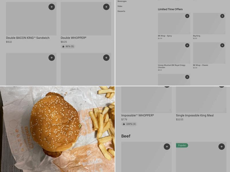 Burger King Menu