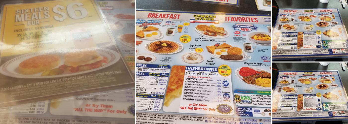 Waffle House Menu