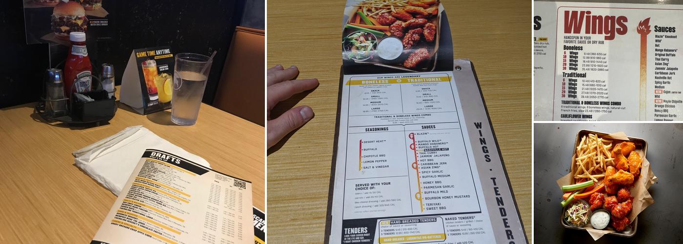 Buffalo Wild Wings Menu