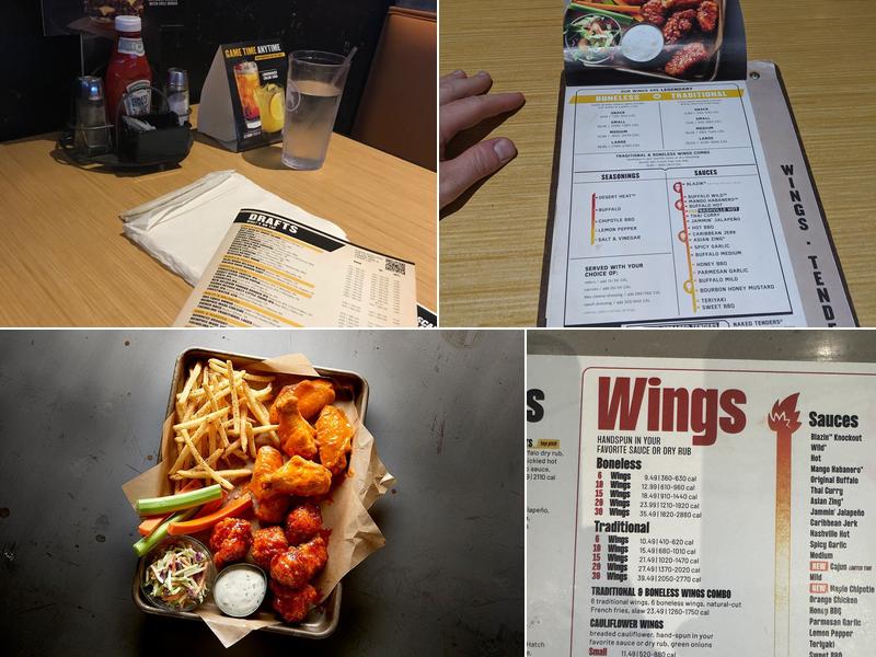 Buffalo Wild Wings Menu