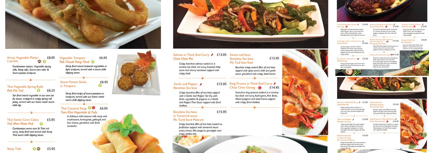 Arroy Thai Restaurant Menu