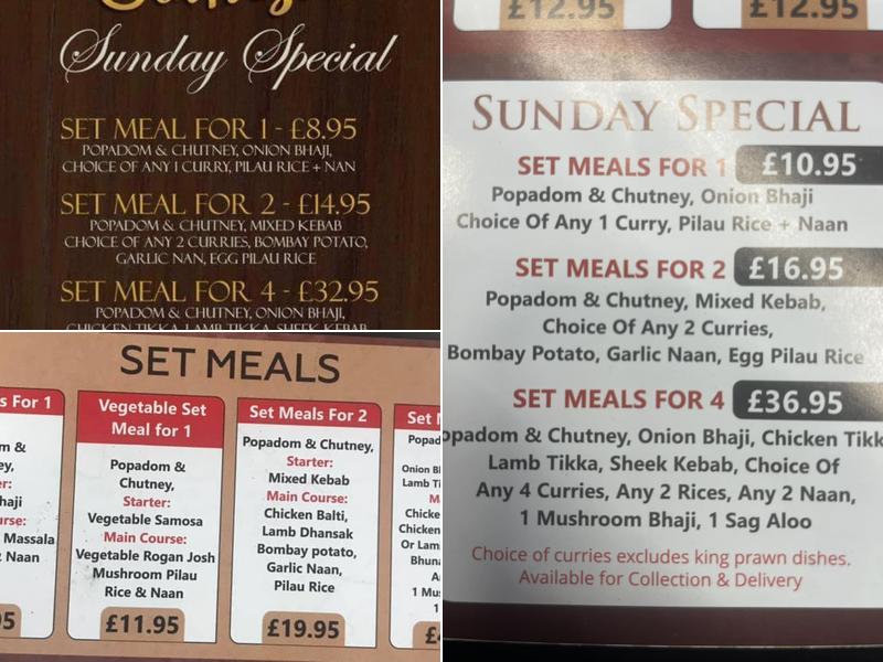 Jalfrezi Curry House Menu