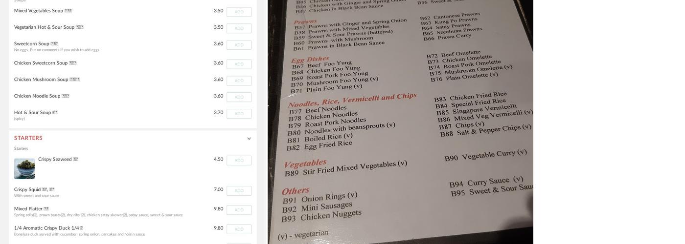 White Lotus Goomet Menu