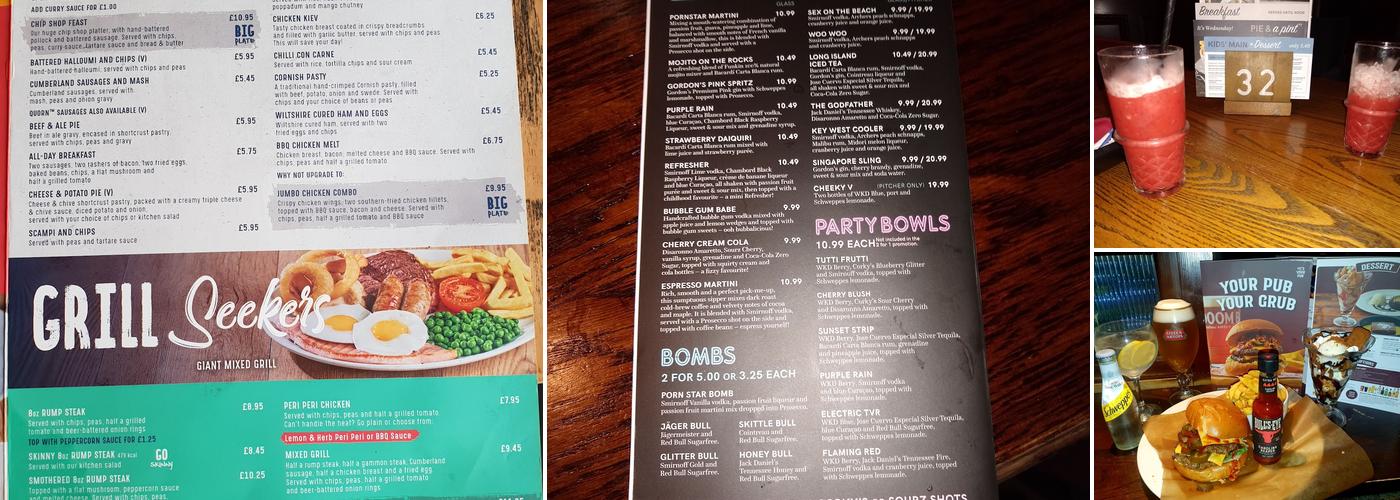 Off The Wall Chester Menu