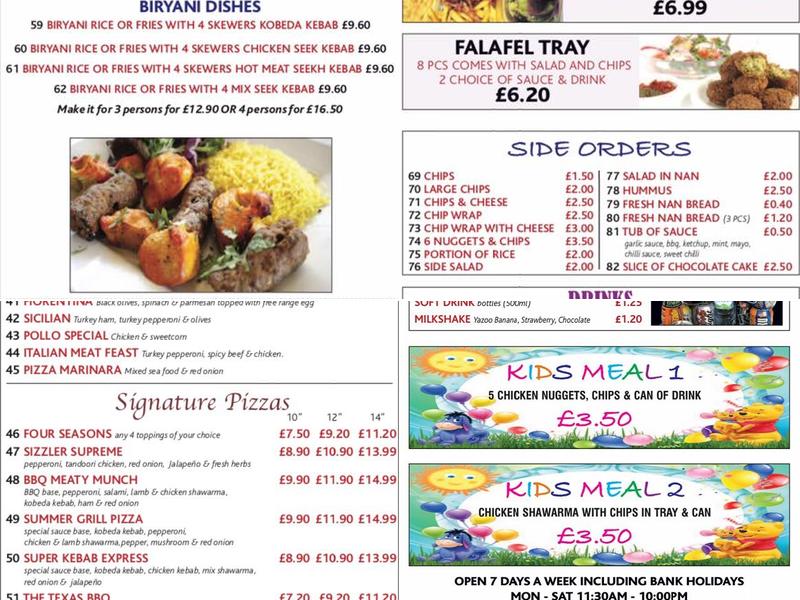 Shawarma Express Menu