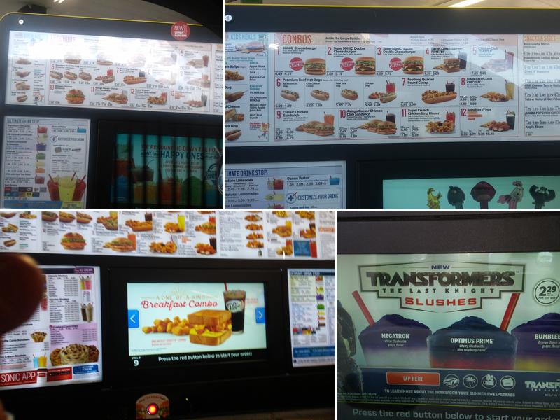 Sonic Drive-In Menu