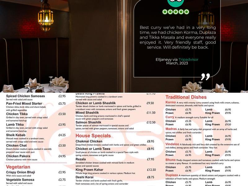 Deshi Spice Restaurant & Lounge Menu