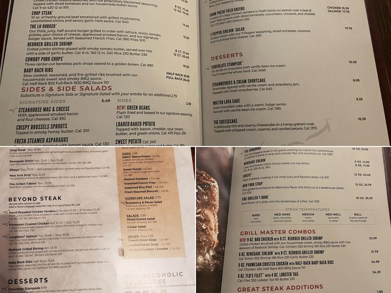 LongHorn Steakhouse Menu