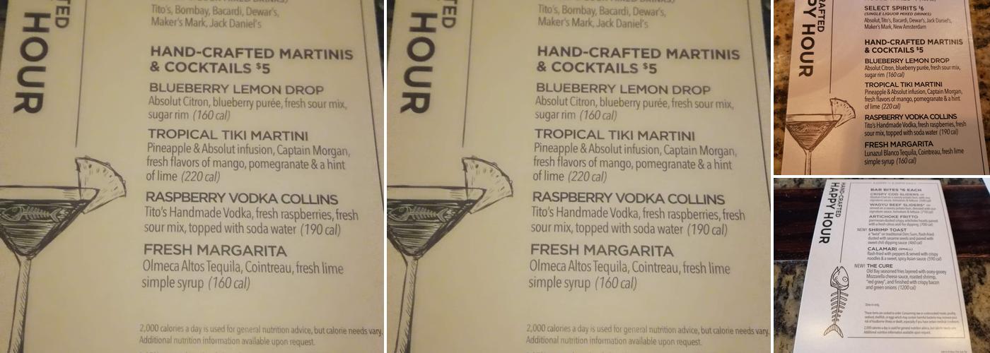 Bonefish Grill Menu