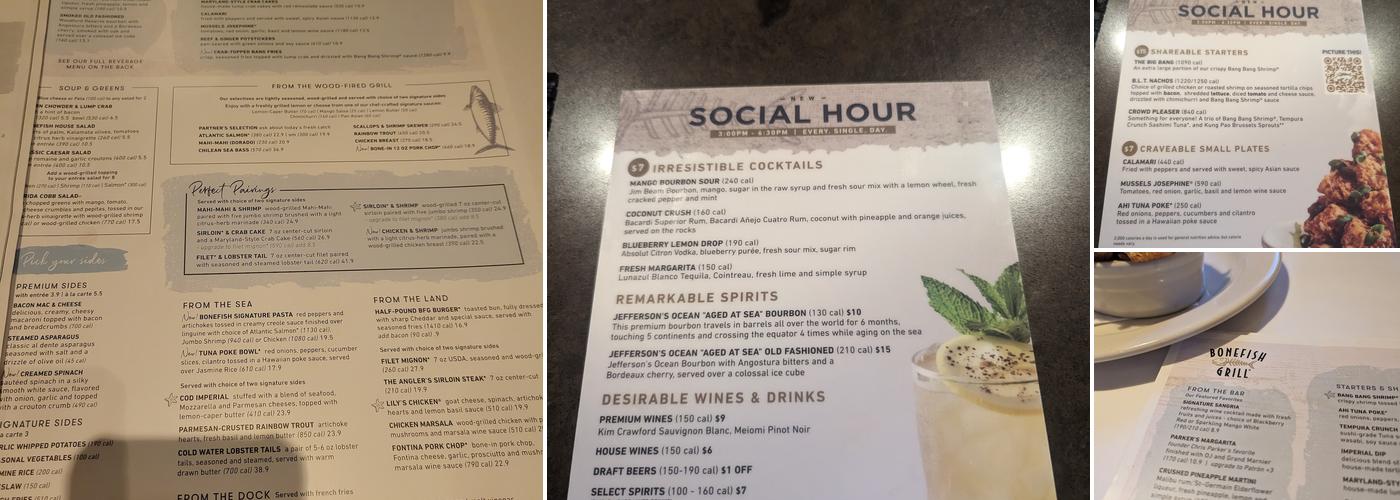 Bonefish Grill Menu