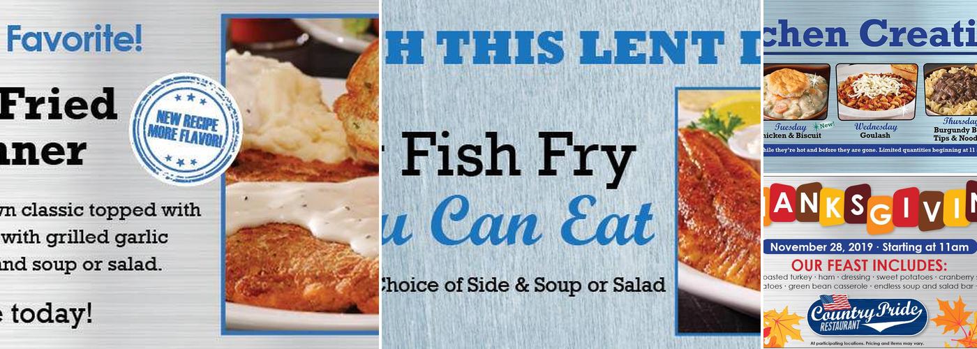 Country Pride Menu
