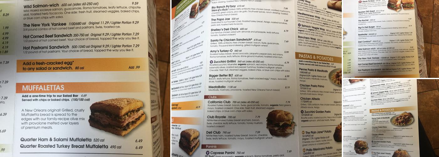 Jason's Deli Menu