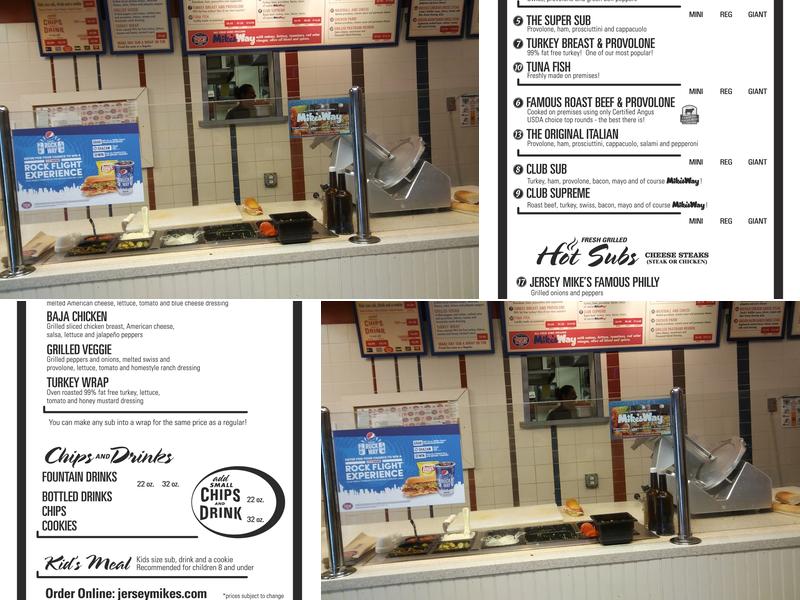 Jersey Mike's Subs Menu