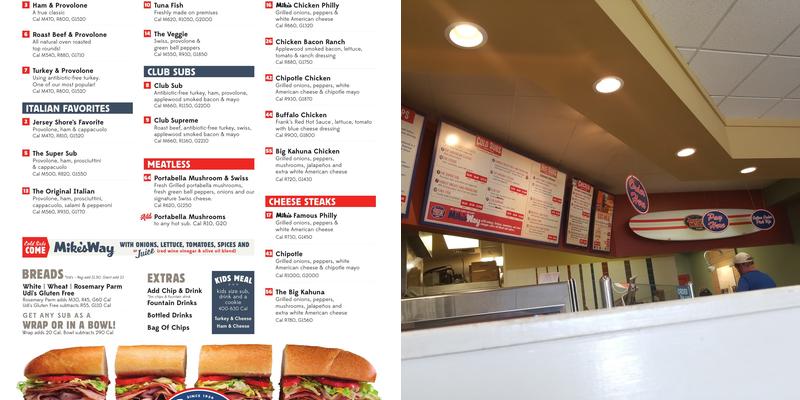 Jersey Mike's Subs Menu