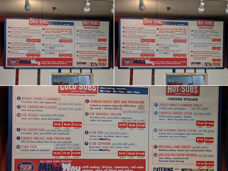 Jersey Mike's Subs Menu