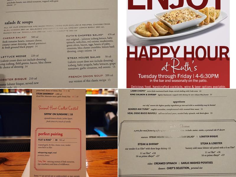 Ruth's Chris Steak House Menu