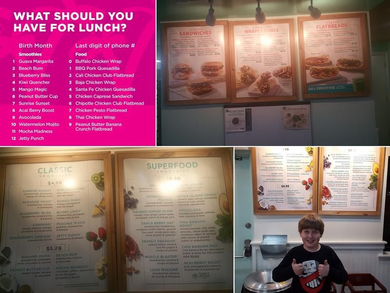 Tropical Smoothie Cafe Menu