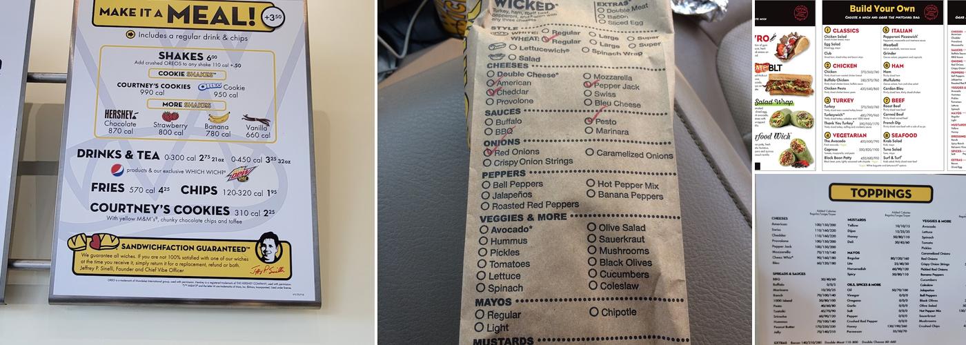Which Wich Superior Sandwiches Menu